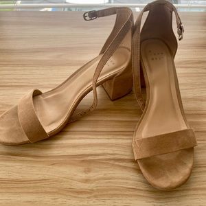 Tan Open Toe Heels